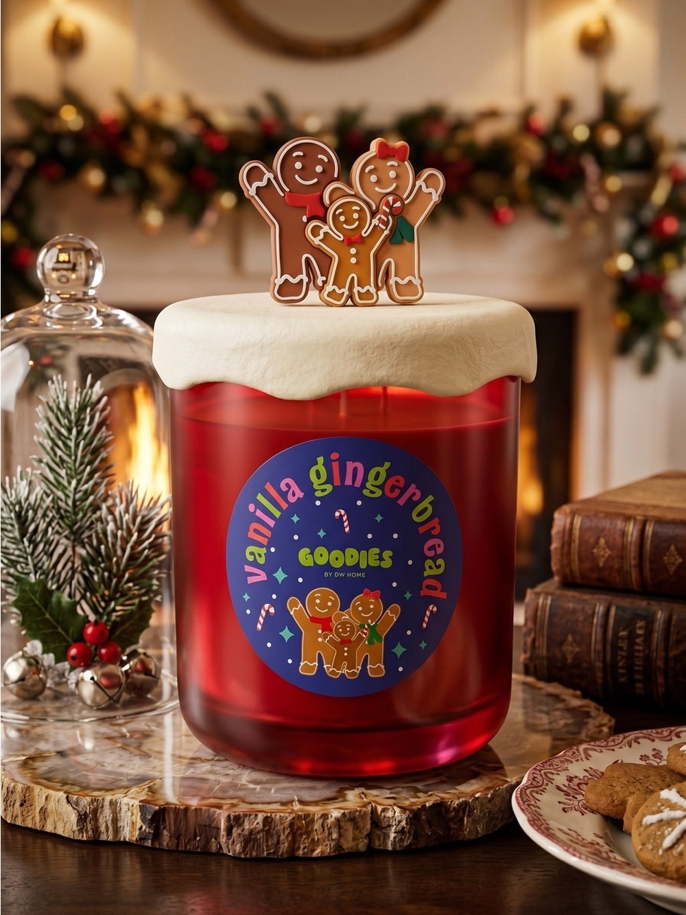 DW Home Vanilla Gingerbread Goodies Candle 8.8 oz Holiday Gingerbread Jar New